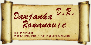 Damjanka Romanović vizit kartica